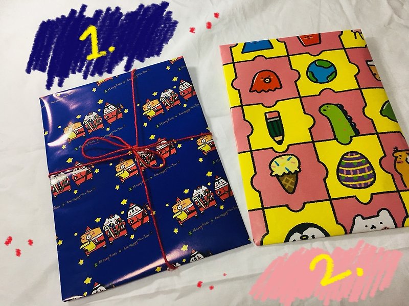 /Wrapping paper/There are two styles! - ซองจดหมาย - กระดาษ สีน้ำเงิน