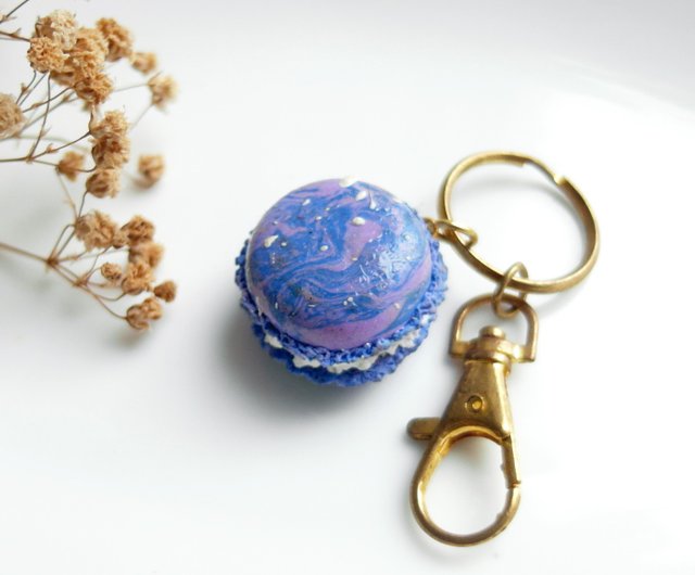 アクセサリー macaron Welfare items/display items*Starry sky macaron key ring bag