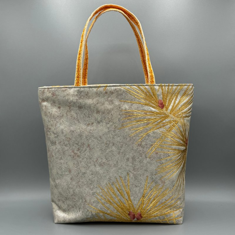 Kimono Obijime Remake Tote bag - Handbags & Totes - Silk Silver