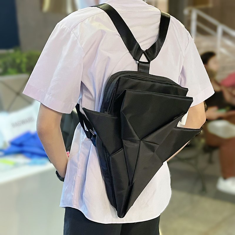Car backpack, stylish design, beautiful, modern - Backpacks - Nylon Black