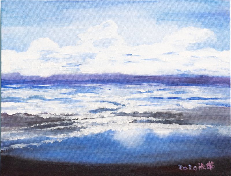 蔡淑茹油畫創作  天空鏡海 - 海報/掛畫/掛布 - 其他材質 