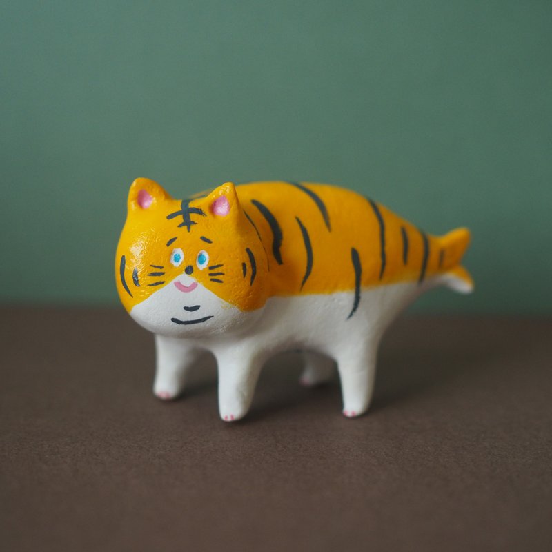 Tiger fish - 玩偶/公仔 - 黏土 黃色