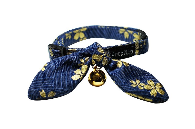Pet dog collar fast shipping Lianlian cherry blue Kelly towel S-2L - Collars & Leashes - Cotton & Hemp 