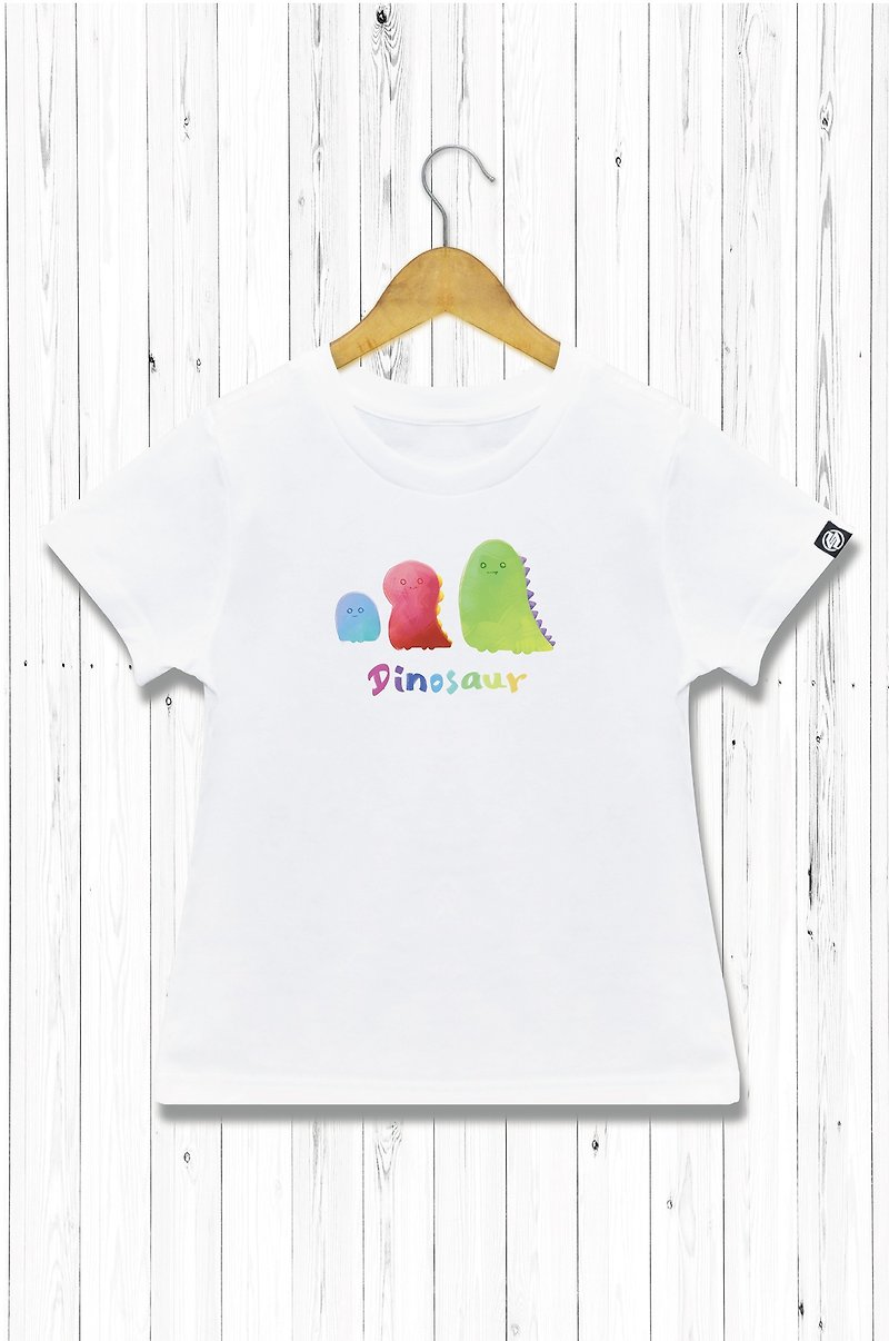 STATELYWORK Dinosaur T-Colorful Candy-Children's Wear/White T桖 - Other - Cotton & Hemp Multicolor