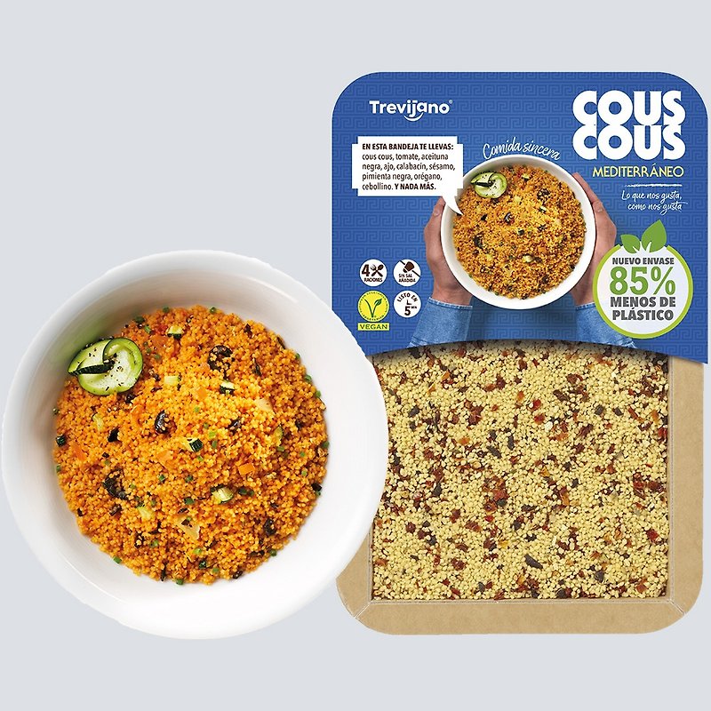 Mediterranean Couscous - ready in 5 minutes - 4 servings - Mixes & Ready Meals - Other Materials White