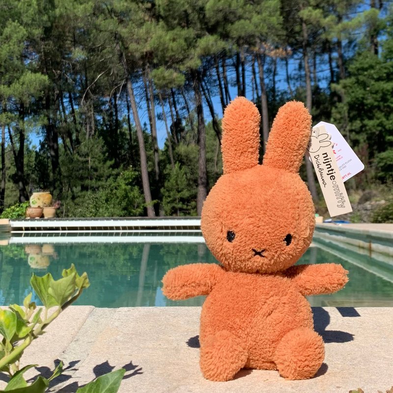 Bon Ton Toys | Miffy Sitting Terry Retro Orange - 23cm - Stuffed Dolls & Figurines - Other Materials Orange