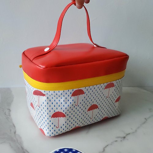 ANITAJEWEL 免水洗餐袋 保溫保冷餐袋 環保袋 韓國設計布 野餐袋 小紅傘