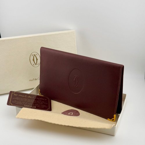 林記中古 Lams Vintage | 日本中古選品 【全套原裝盒】中古Cartier卡地亞長夾錢包 紙幣卡片包