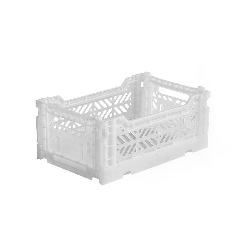 Turkey Aykasa Folding Storage Basket (S)-Crystal White - กล่องเก็บของ - พลาสติก 