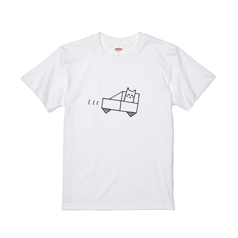紙片貓T恤 - 汽車 - 帽T/大學T - 棉．麻 白色