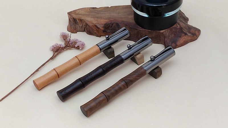 Famous fountain pen wood pen bamboo high-rise style - ไส้ปากกาโรลเลอร์บอล - ไม้ 