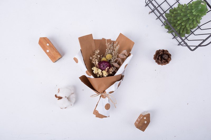 Little bouquet of jasmine / wedding small things / dry bouquet / bouquet / confession gift / Valentine's Day gift / Tanabata - Dried Flowers & Bouquets - Plants & Flowers Brown
