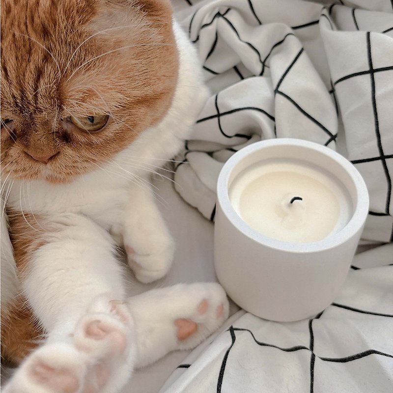 Sakido pet-friendly candle 150g specially designed for cat owners NO.1204 pink meat ball - Fragrances - Cement White