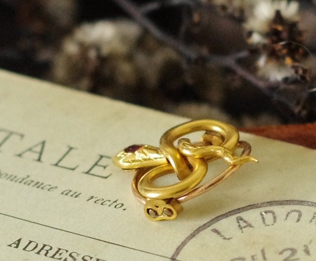 1800年代後期〜1900年代初期 ガラスと真鍮のネックレス アールヌーボー アールヌーボー ネックレス