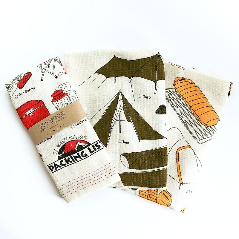 Japan kontex 100% cotton multifunctional cotton gauze long towel (camping) - Towels - Cotton & Hemp Multicolor