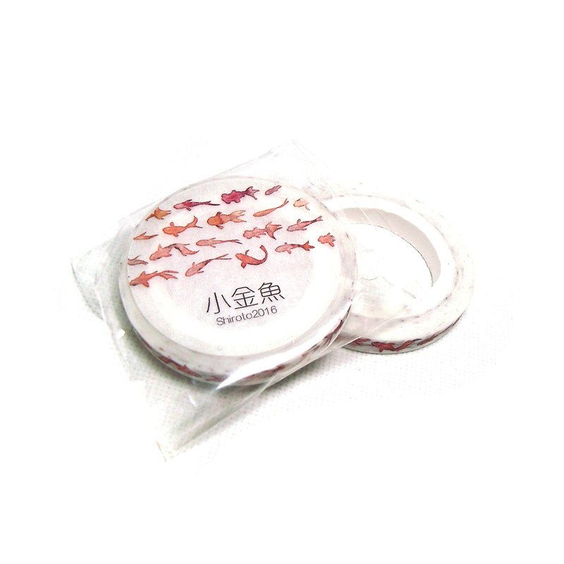 [Slim] small goldfish paper tape - Washi Tape - Paper Red