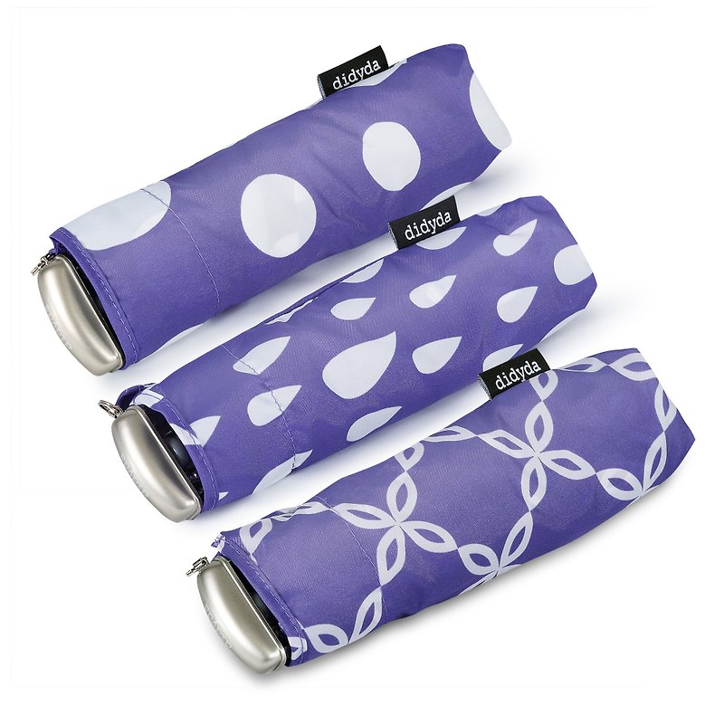 Hand-opening Folding Umbrella Sunscreen Ultra-light Design Sunny Rain Umbrella-Three Purple - ร่ม - วัสดุกันนำ้ สีม่วง