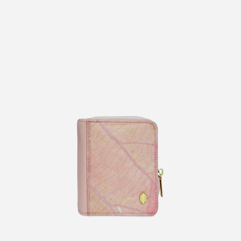 Compact Vegan Zip Wallet - Blossom - Wallets - Plants & Flowers Pink