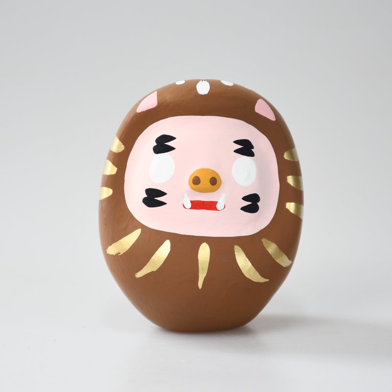 Zodiac Daruma Wild Boar M - อื่นๆ - กระดาษ สีนำ้ตาล