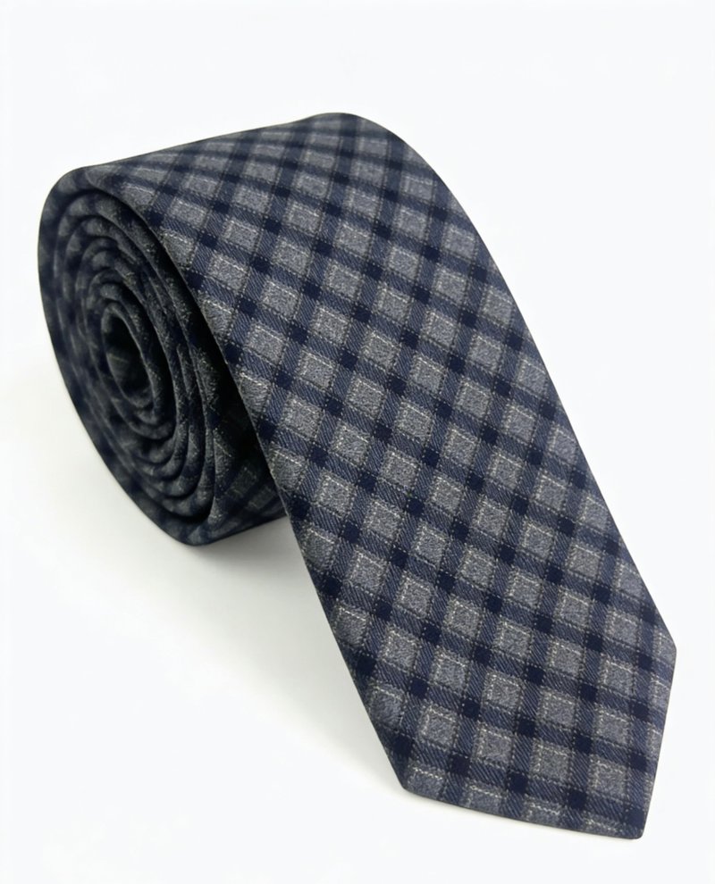 蓝色格纹领带绅士商务搭配神器礼盒装 - 領帶/領帶夾 - 羊毛 多色