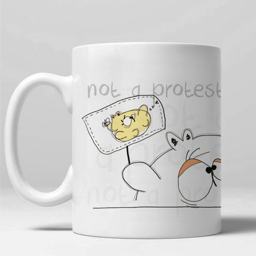 マグカップ＆セラミックコースターセット】抗議ではありません