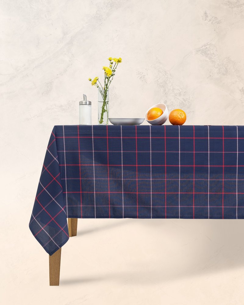 Han&Co. Table Cloth – Oxford Checked | Oxford Checked 桌布 - Dining Tables & Desks - Cotton & Hemp Multicolor