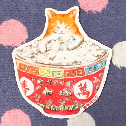 1s Goldfish (THOU.s.HAND) 萬壽碗貓 大貼紙