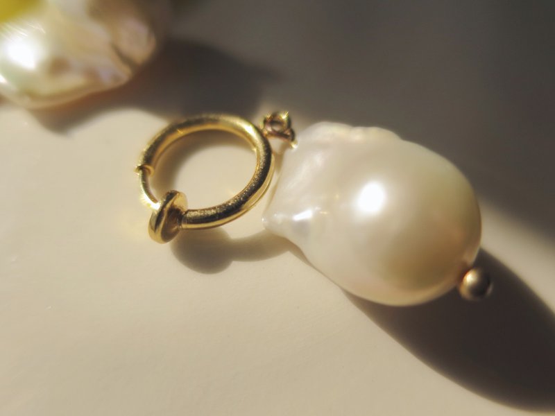 小天使 Petite anges - 耳環/耳夾/耳骨夾 - 珍珠 白色