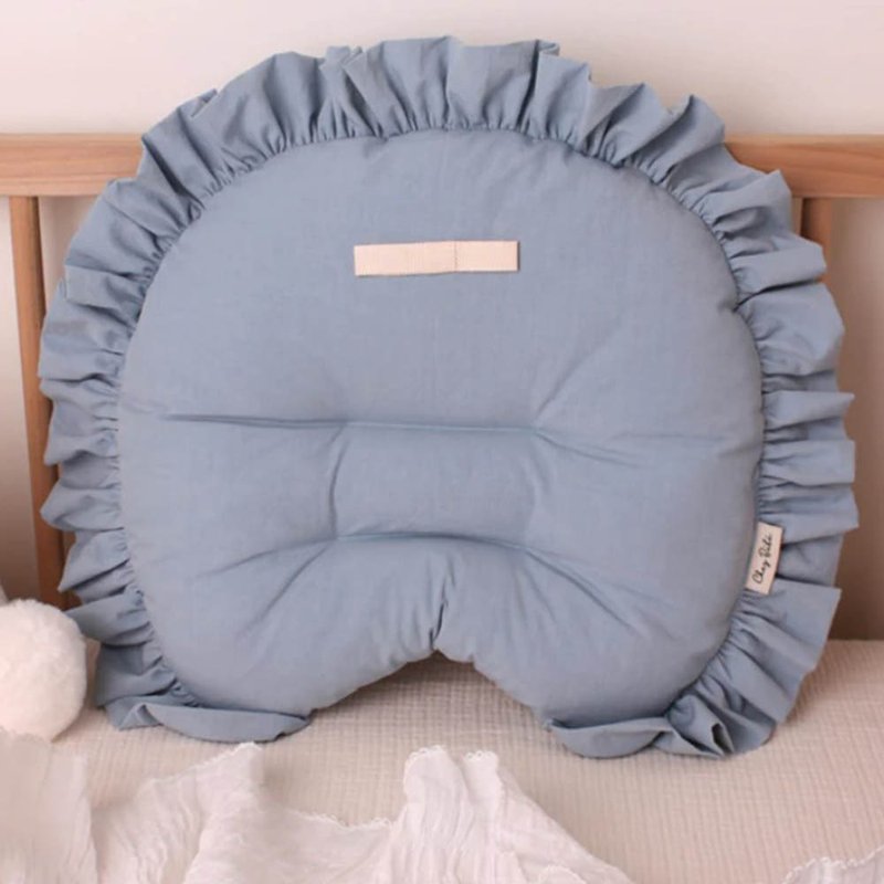 Korean Chezbebe ruffle baby pillow-pink blue - ผ้าปูที่นอน - ผ้าฝ้าย/ผ้าลินิน 