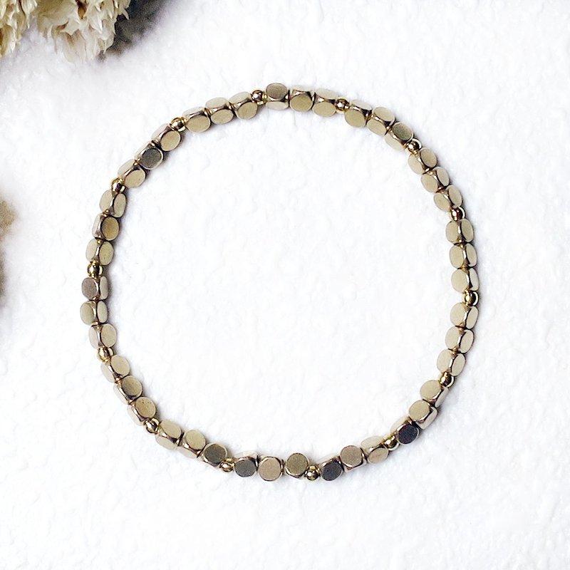 VIIART. Muji XXII. All-match basic Bronze bracelet - สร้อยข้อมือ - ทองแดงทองเหลือง สีทอง