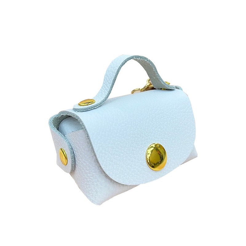 Graduation gift genuine leather mini cute bag - Other - Other Materials White