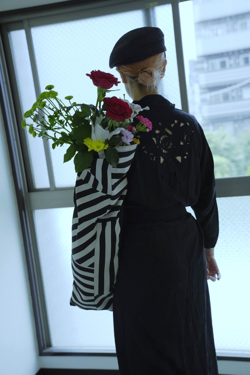 フラワーバッグ　花袋　花合羽　いけばな・生花・華道用 - 其他 - 棉．麻 黑色