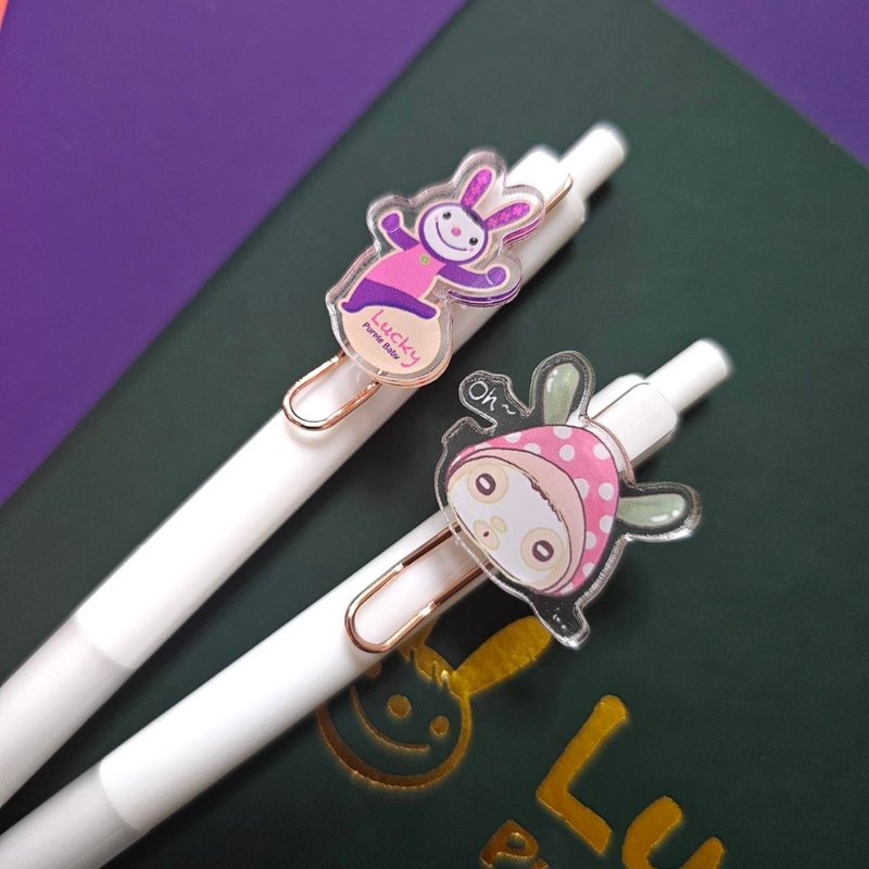 [Lucky Purple Baby] Acrylic Ball Pen - Ballpoint & Gel Pens - Acrylic Brown