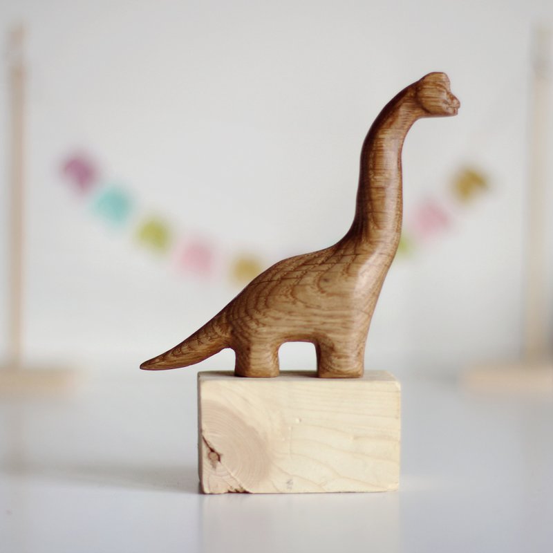 Wooden dinosaur baby brachiosaurus - 寶寶/兒童玩具/玩偶 - 木頭 