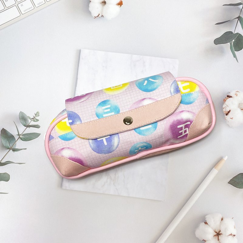 Spot digital bubble three-layer pencil case cosmetic bag - Toiletry Bags & Pouches - Cotton & Hemp Pink