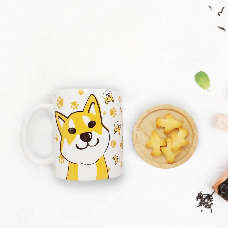 自創寵物犬貓圖樣 馬克杯 / 咖啡杯 / 陶瓷吸水杯墊 (多圖樣可選) - 寵物碗/碗架/自動餵食器 - 瓷 多色