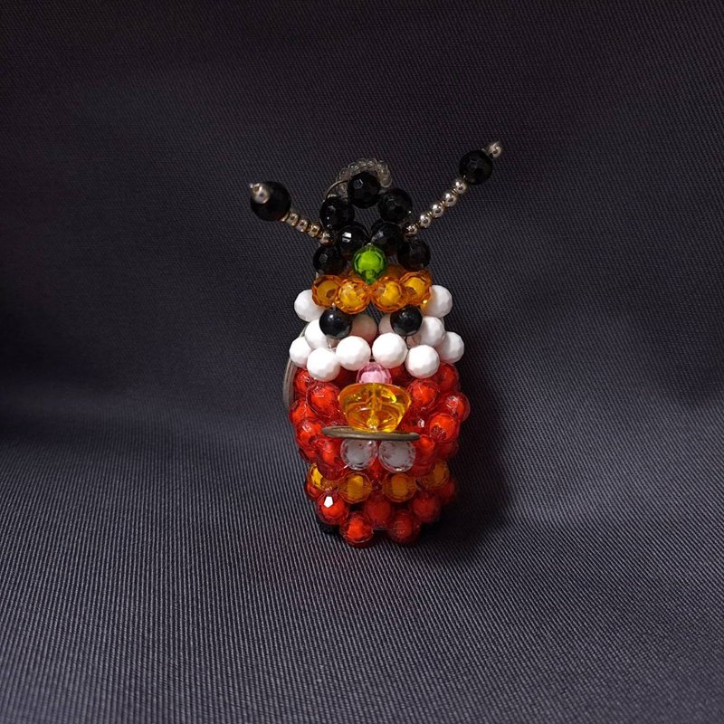 [Handmade by Metta] Stylish beaded pendant decoration - God of Money and Wealth - Keychains - Acrylic Red