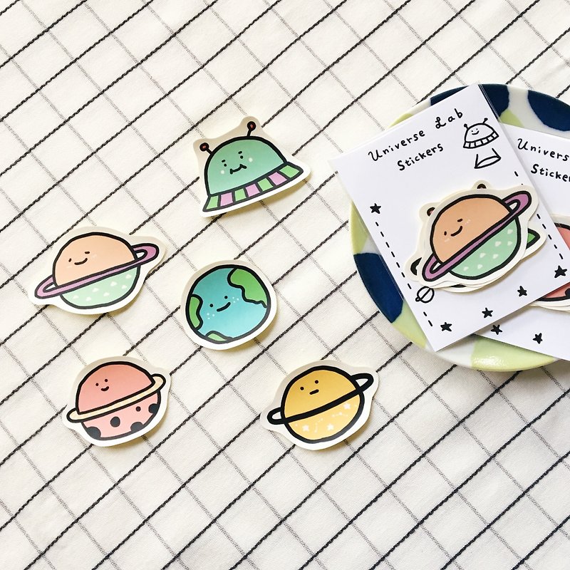 Universe Planet Sticker Pack / 5 In - สติกเกอร์ - กระดาษ หลากหลายสี