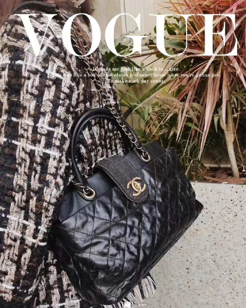 CHANEL Classic Double C Handbag with Chain, Luxurious Stingray Leather - Messenger Bags & Sling Bags - Genuine Leather Black