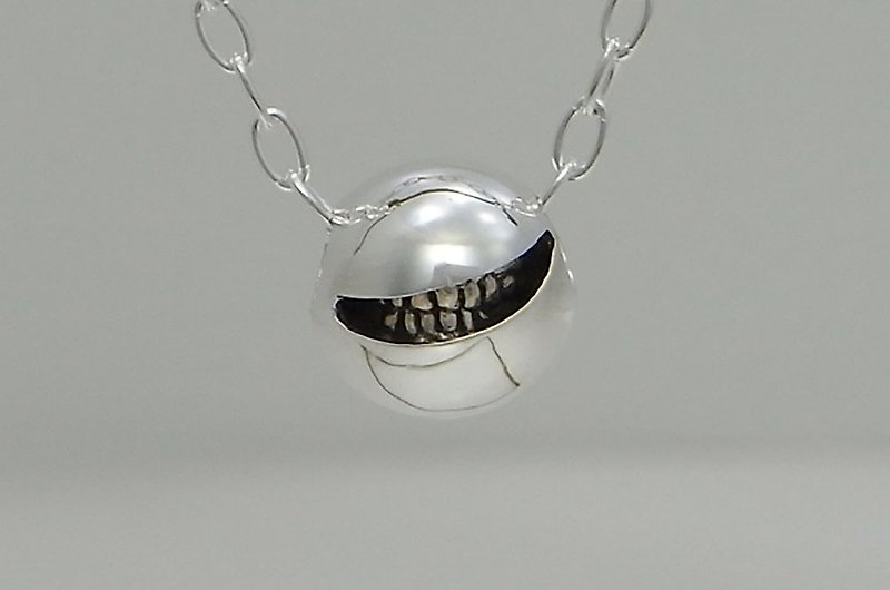 smile ball pendant S【type:D】( s_m-P.64 ) 微笑 笑 項鍊 项链 垂飾 銀 sterling siver jewelry - Necklaces - Sterling Silver Silver