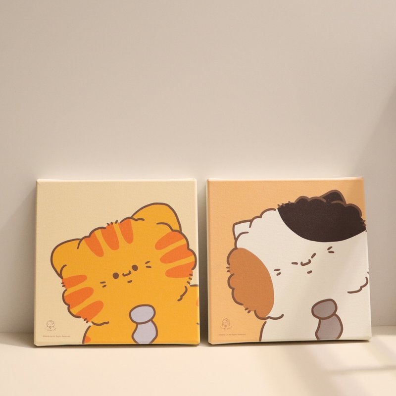 無框畫-20cm│小三花看家中Sanfa cat│貓咪裝飾 - 海報/掛畫/掛布 - 其他材質 白色