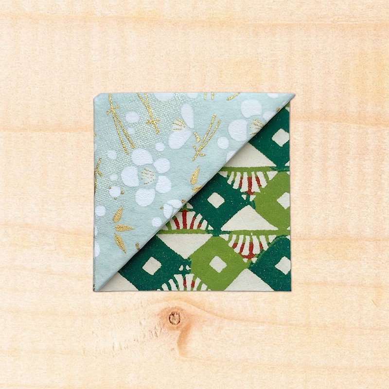 Flower Corner Bookmark - Japanese Imported Washi / Handmade Bookmark -bookmark #057 - Bookmarks - Paper 