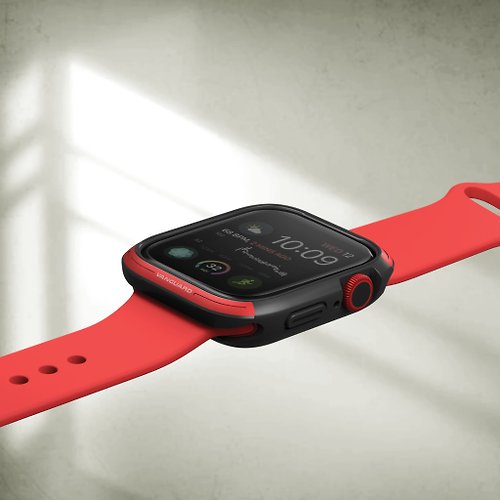 Viva Madrid 港澳總代理 Duro 強化鋁+TPU混合邊框 Apple Watch保護殼 45/44mm -紅色