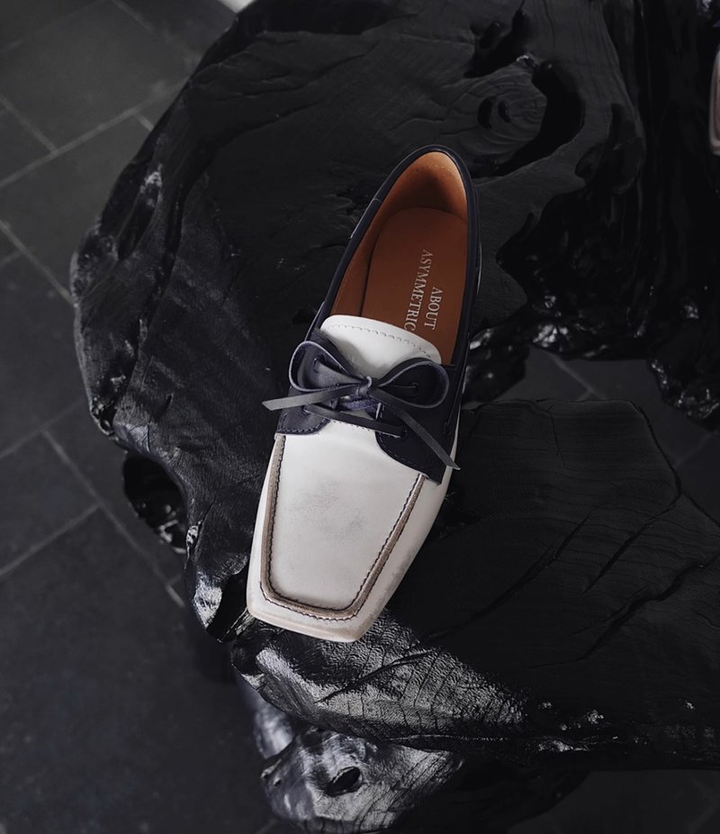 Retro Burnished Square-Toe Loafers: Effortless Style, Low Heel Boat Shoes, Handmade - Other Women's Shoes - Genuine Leather Multicolor