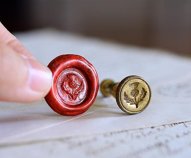 British 19th agate [M] antique seal Wax seal Goethe letter wax seal letter  seal - Shop Smile Life Antique Stamps & Stamp Pads - Pinkoi
