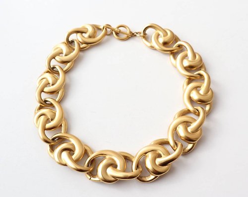 panic-art-market 70s vintage gold volume chain necklace