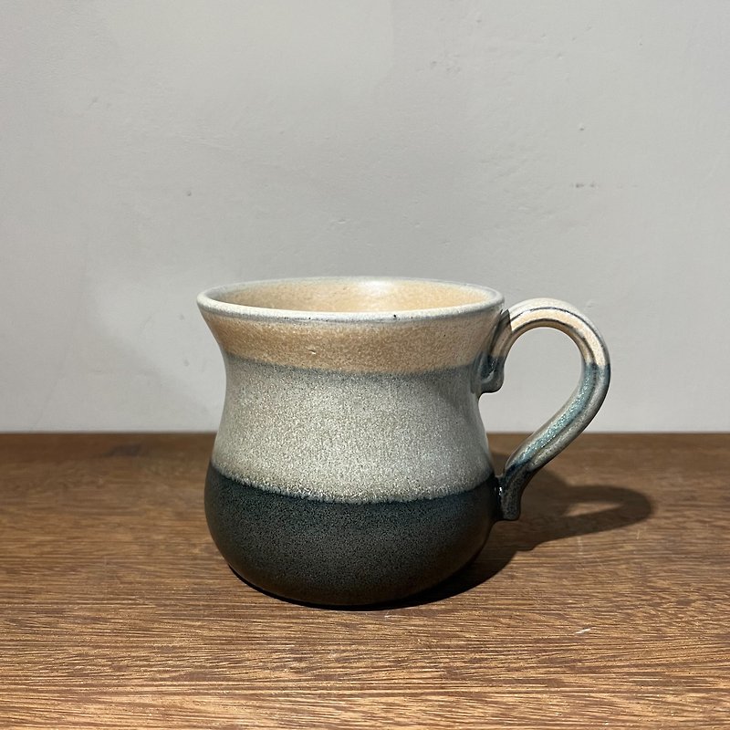 疊釉石青中馬克 250ml - 咖啡杯 - 陶 
