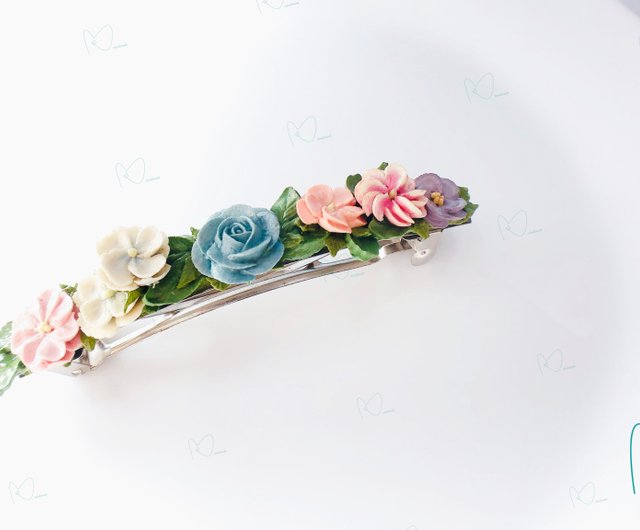 スモール フレッシュ* ハンドメイド クレイ フラワー ヘア