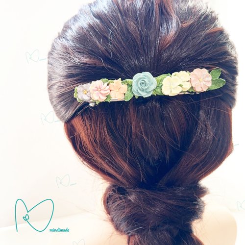 ハンドメイドヘアクリップ1972 リトルムーン ヘアクリップ 金具 手芸 パーツ オリジナル
