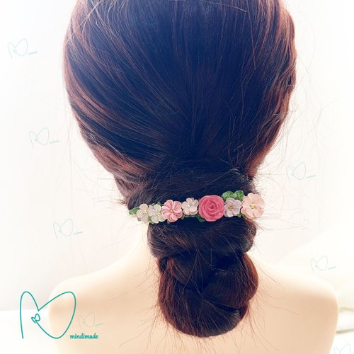 スモール フレッシュ* ハンドメイド クレイ フラワー ヘア